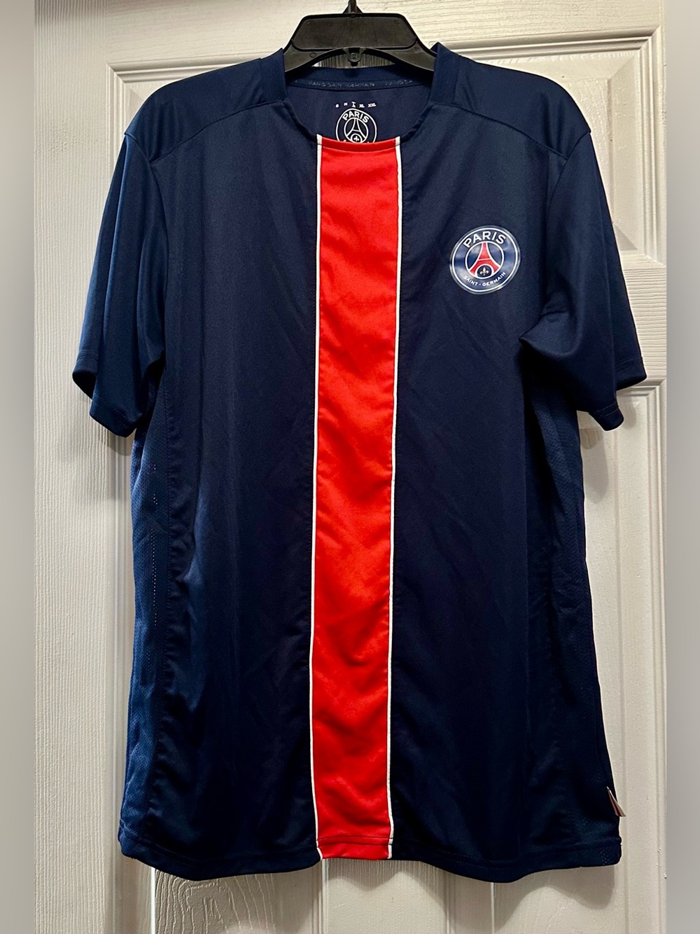Men's Paris Saint-Germain Navy & Red Soccer Jersey